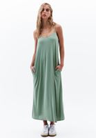 Women Green Modal Strappy Midi Dress