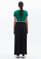 Women Black High Rise Culotte Pants (MODAL)