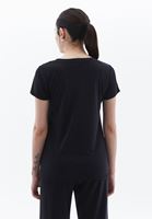 Women Black V Neck T-Shirt (MODAL)