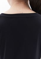 Women Black V Neck T-Shirt (MODAL)