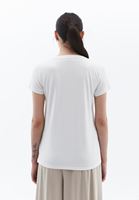 Women Cream V Neck T-Shirt (MODAL)