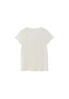 Women Cream V Neck T-Shirt (MODAL)