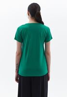 Women Green V Neck T-Shirt (MODAL)