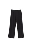 Women Black High Rise Straight Fit Pants