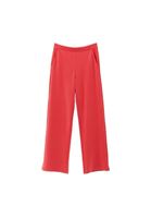 Women Red High Rise Straight Fit Pants