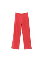 Women Red High Rise Straight Fit Pants