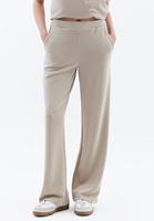 Women Beige High Rise Straight Fit Pants