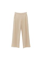 Women Beige High Rise Straight Fit Pants