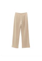 Women Beige High Rise Straight Fit Pants