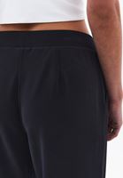 Bayan Siyah Modal Yüksek Bel Straight-Fit Pantolon