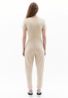 Women Beige High Rise Jogger Pants