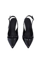 Women Black Stiletto with Bow Detail