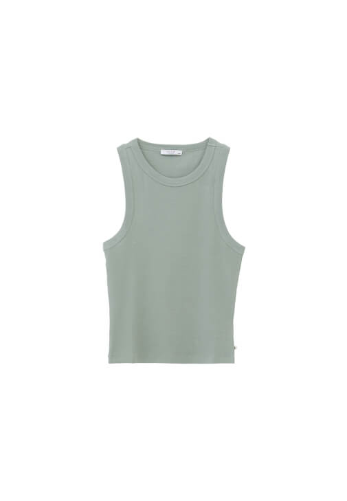 Halter Yaka Atlet ve Keten Pantolon Kombini