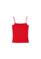 Women Red Cotton Strap Tank Top