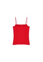 Women Red Cotton Strap Tank Top