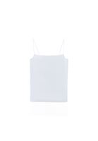 Women White Cotton Strap Tank Top