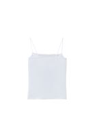 Women White Cotton Strap Tank Top