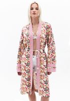 Women Mixed Linen Blended Kimono