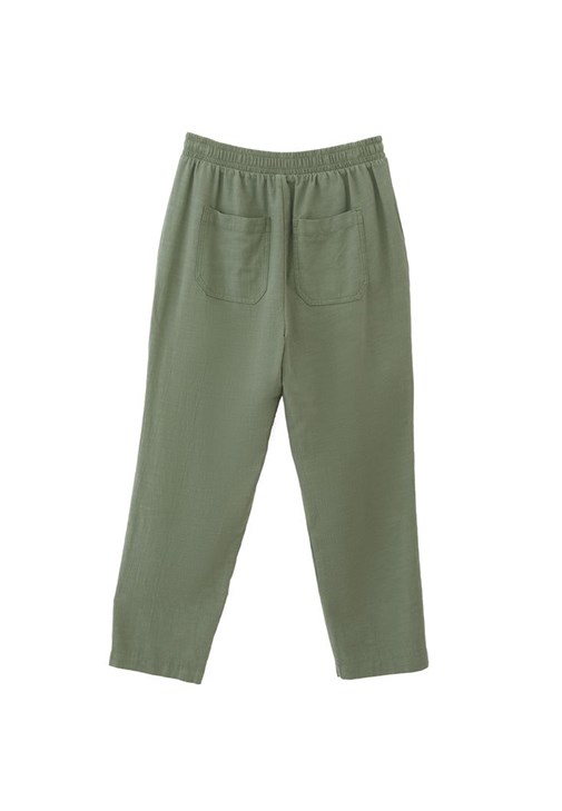 Keten Carrot-Fit Pantolon ve Keten Gömlek Kombini