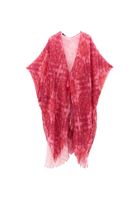 Bayan Pembe Desenli Kimono