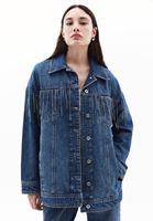 Bayan Mavi Oversize Denim Ceket