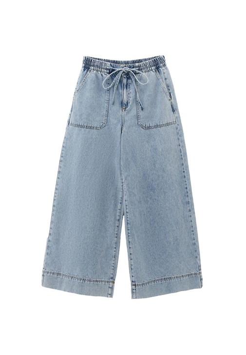 Wide-Leg Pantolon ve U Yaka Atlet Kombini