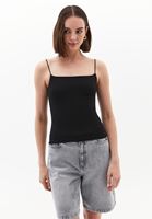 Women Black Modal Strap Tank Top