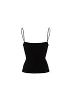 Women Black Modal Strap Tank Top