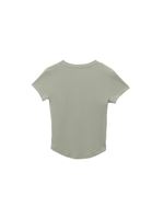 Women Green Modal Button Detailed T-Shirt