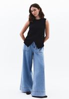 Women Black Modal Accessory Detailed Blouse