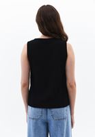 Women Black Modal Accessory Detailed Blouse