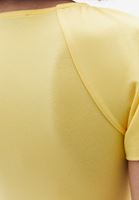 Women Yellow Modal V-Neck Ruched Blouse