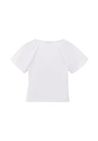 Women White Modal V-Neck Ruched Blouse