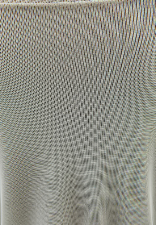 Bot Yaka Tül Bluz ve Balon Pantolon Kombini