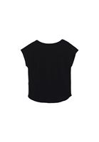 Women Black Modal Mock Neck T-Shirt