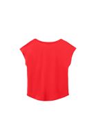Women Red Modal Mock Neck T-Shirt