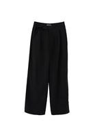 Bayan Siyah Modal Ultra Yüksek Bel Straight-Fit Pantolon