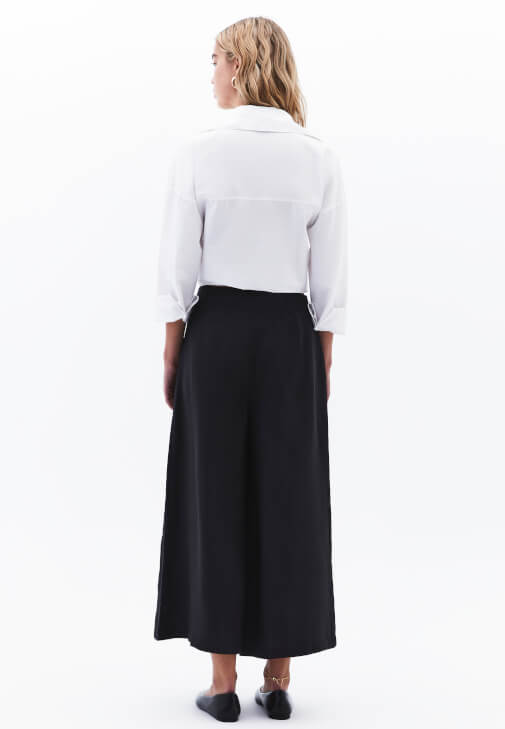 Culotte Pantolon ve Poplin Gömlek Kombini