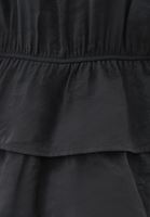 Women Black Modal Ruffled Mini Dress