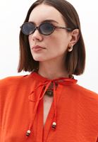 Women Orange Modal Ruffled Mini Dress
