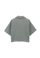 Women Green Pocket Detail Oversized Shirt