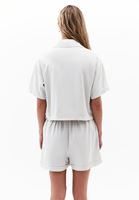 Bayan Krem Cepli Oversize Gömlek ( TENCEL™ )