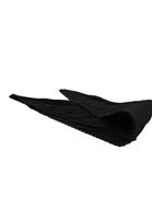 Women Black Pleated Scarf