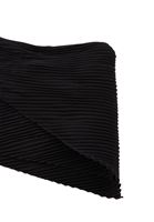 Women Black Pleated Scarf