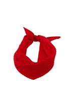 Women Red Pleated Scarf