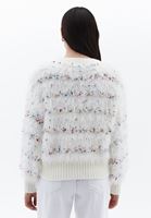 Women Cream Soft Touch Tassled Sweater