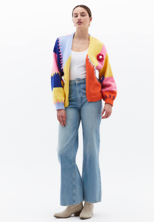 Oversize Hırka ve Wide-Leg Pantolon Kombini