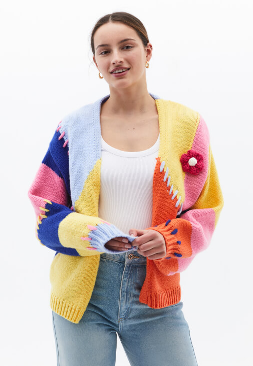 Oversize Hırka ve Wide-Leg Pantolon Kombini