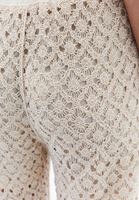 Bayan Bej Jakarlı Straight-Fit Pantolon