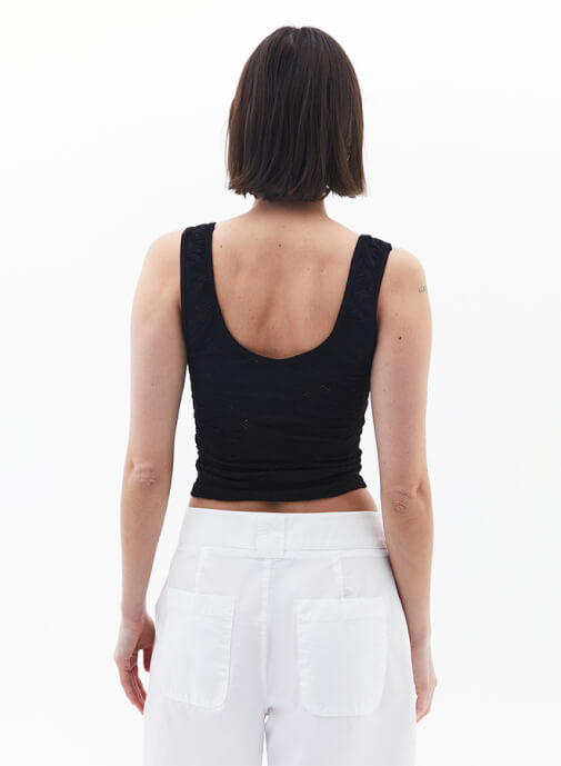 Seamless Crop Top ve Barrel-Fit Pantolon Kombini